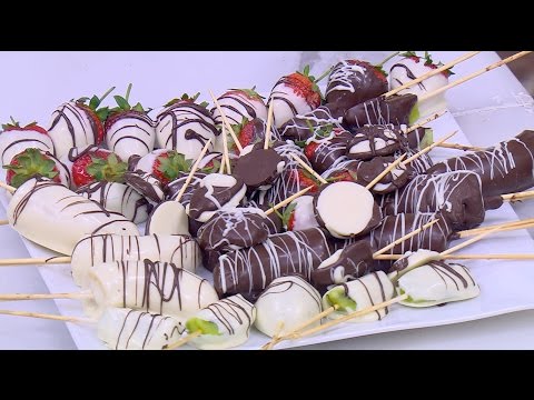 طريقة عمل فواكه بالشيكولاته